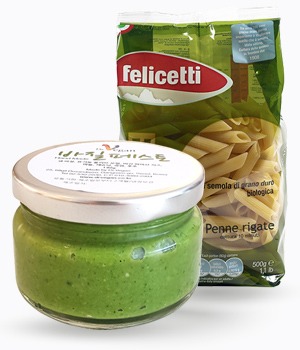 수제 바질 페스토 140g+유기농 파스타500g 세트 / 채식 비건식품,냉장배송